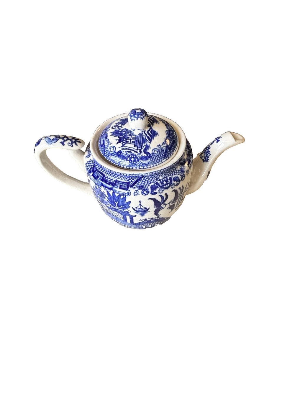 Vintage House of Blue Willow Japan Teapot 1899 As-Is Read Description Craft Flaw